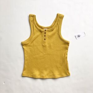 Old Navy NWT mustard ribbed tank top M(8Y)